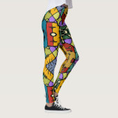 Entwurf eines geometrischen Mosaikquadrats Leggings (Rechts)
