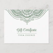 Entwurf eines Geschenkzertifikats "Sage Green Mand Postkarte (Vorderseite)