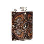 Entwurf eines geschliffenen Leders Flachmann (Rechts)