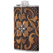 Entwurf eines geschliffenen Leders Flachmann (Links)