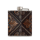 Entwurf eines geschliffenen Leders Flachmann (Rückseite)