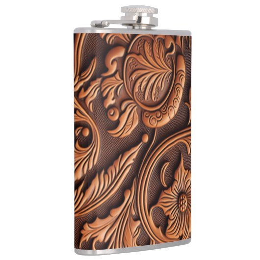 Entwurf eines geschliffenen Leders Flachmann (Rechts)