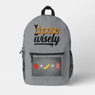 Entwurf eines gesunden Lebensstils Bedruckter Rucksack