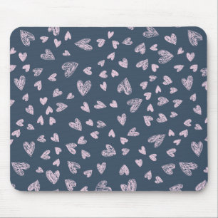 Entwurf eines handgezeichneten Herzmusters Mousepad