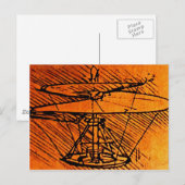 Entwurf eines Hubschraubers Postkarte (Vorne/Hinten)