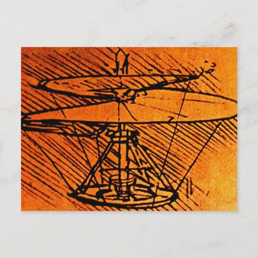 Entwurf eines Hubschraubers Postkarte (Vorderseite)
