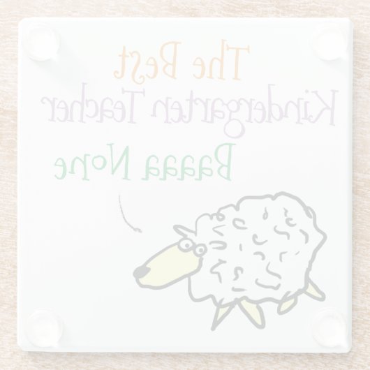 Entwurf eines Kindergartenlehrers Glasuntersetzer (Rückseite)