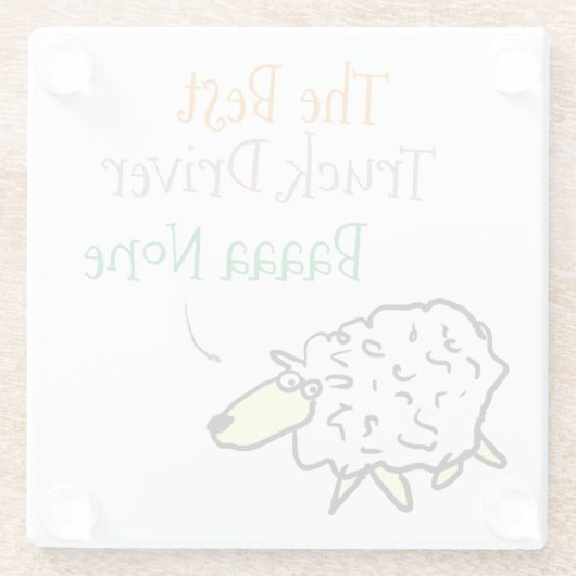 Entwurf eines Lkw-Untersetzer für einen Lkw-Führer Glasuntersetzer (Rückseite)