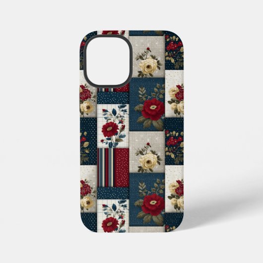 Entwurf eines rustikalen Blumenmusters und eines g iPhone Hülle (Rückseite)