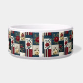 Entwurf eines rustikalen Blumenmusters und eines g Napf (Rückseite)