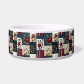 Entwurf eines rustikalen Blumenmusters und eines g Napf (Rechts)