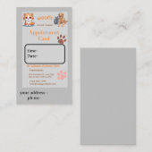 Entwurf eines Veterinärausweises Terminkarte (Vorne/Hinten)