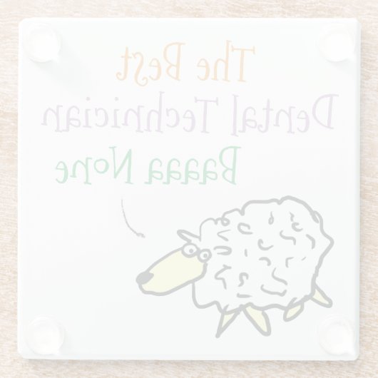 Entwurf eines Zahnarztglas-Untersetzer Glasuntersetzer (Rückseite)