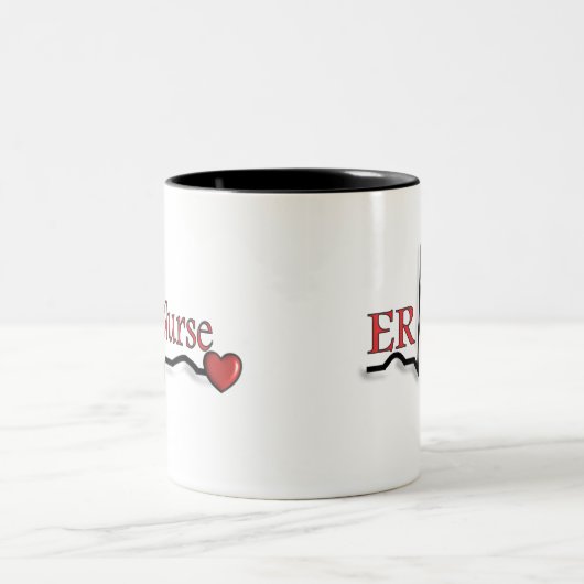 Entwurf ER-Krankenschwester-QRS Zweifarbige Tasse (Mittel)