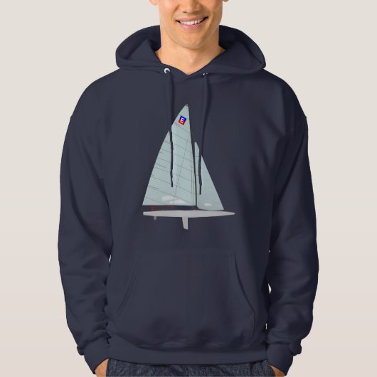 Entwurf Escow-einer, der Segelboot läuft Hoodie (Vorderseite)