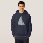 Entwurf Escow-einer, der Segelboot läuft Hoodie (Vorne ganz)