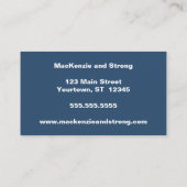 Entwurf für Architekten-Ingenieur Visitenkarte (Rückseite)