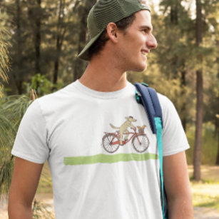 Entwurf für das Fahrradfahren von Hunden und Eichh T-Shirt