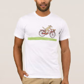 Entwurf für das Fahrradfahren von Hunden und Eichh T-Shirt (Vorderseite)