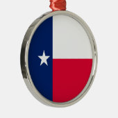 Entwurf für die Flaggen des Staates Texas Silbernes Ornament (Rechts)