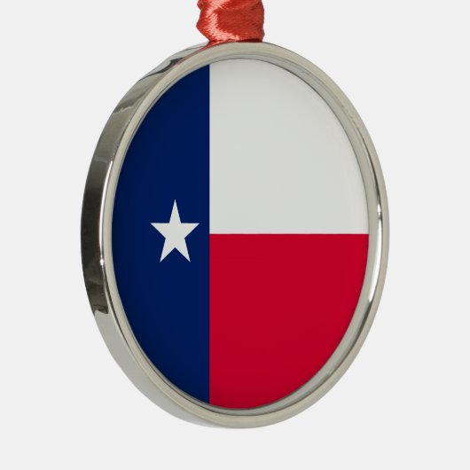 Entwurf für die Flaggen des Staates Texas Silbernes Ornament (Rechts)