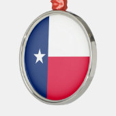 Entwurf für die Flaggen des Staates Texas Silbernes Ornament (Links)