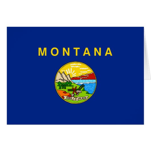 Entwurf für die Staatsflagge von Montana (Vorderseite (Horizontal))