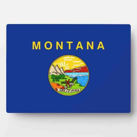 Entwurf für die Staatsflagge von Montana Fotoplatte (Vorderseite)