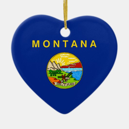 Entwurf für die Staatsflagge von Montana Keramik Ornament (Vorne)