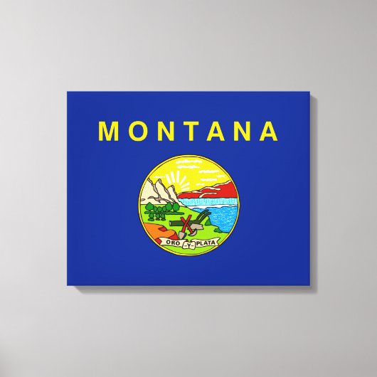 Entwurf für die Staatsflagge von Montana Leinwanddruck (Vorderseite)