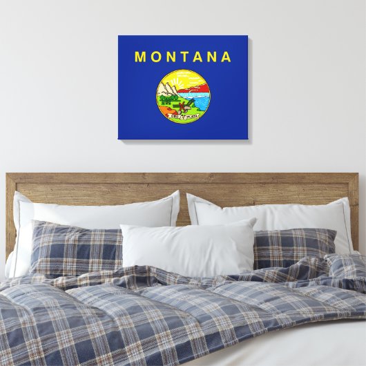 Entwurf für die Staatsflagge von Montana Leinwanddruck (Insitu (Schlafzimmer))