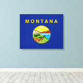 Entwurf für die Staatsflagge von Montana Leinwanddruck (Insitu (Holzboden))