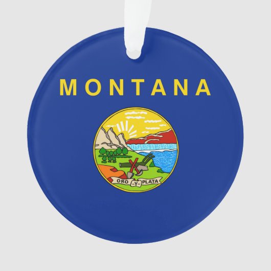 Entwurf für die Staatsflagge von Montana Ornament (Vorderseite)
