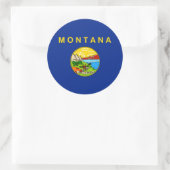 Entwurf für die Staatsflagge von Montana Runder Aufkleber (Tasche)