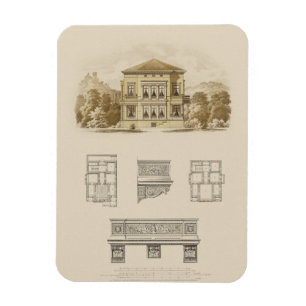 Entwurf für ein Anwesen mit Innenplänen Magnet