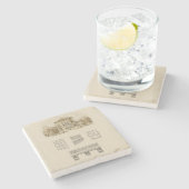 Entwurf für ein Anwesen mit Innenplänen Steinuntersetzer (Seitenansicht)