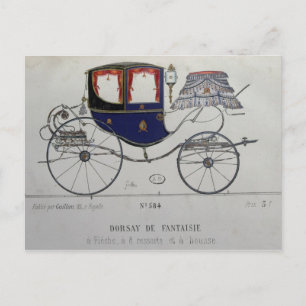 Entwurf für ein "Coupe Dorsay de Fantaisie" Postkarte