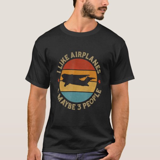 Entwurf für ein sonniges Flugzeug T-Shirt (Vorderseite)