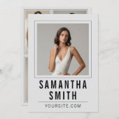 Entwurf für eine Comp-Card-Vorlage Menükarte (Vorne/Hinten)