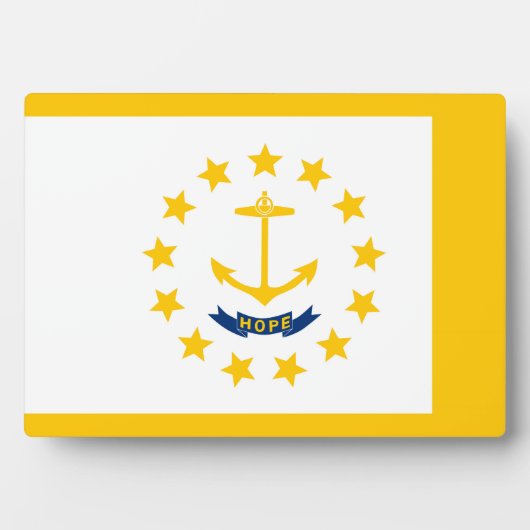 Entwurf für eine Flagge auf der Insel Rhode Fotoplatte (Vorderseite)