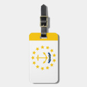 Entwurf für eine Flagge auf der Insel Rhode Gepäckanhänger (Vorderseite vertikal)