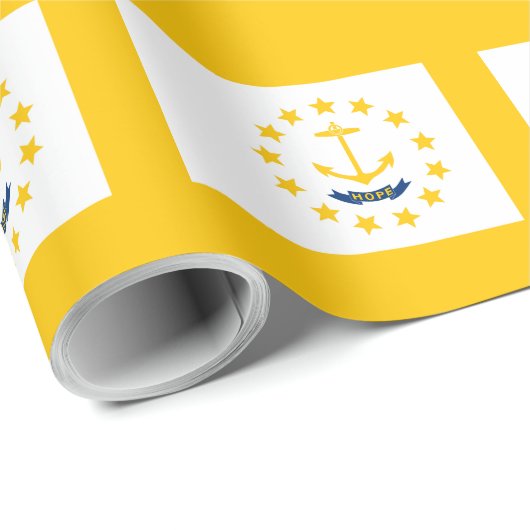 Entwurf für eine Flagge auf der Insel Rhode Geschenkpapier (Rolleneckpunkt)