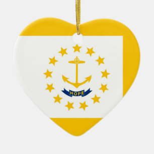 Entwurf für eine Flagge auf der Insel Rhode Keramikornament