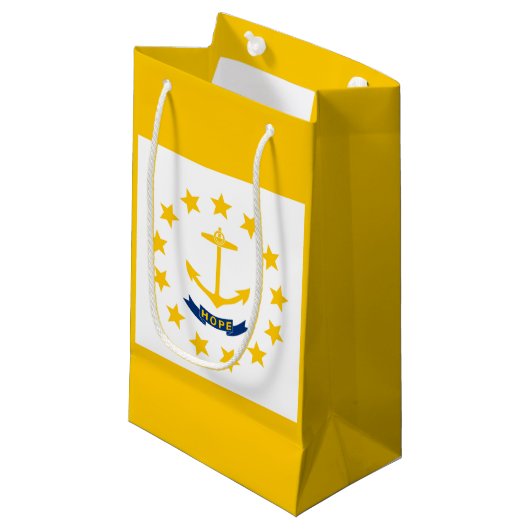 Entwurf für eine Flagge auf der Insel Rhode Kleine Geschenktüte (Vorderseite Schrägansicht)