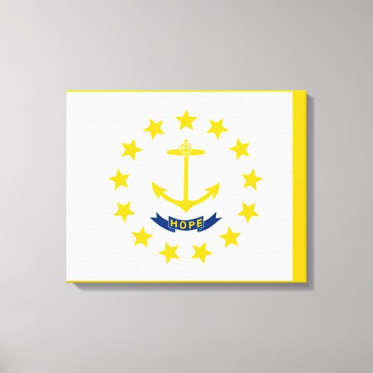 Entwurf für eine Flagge auf der Insel Rhode Leinwanddruck (Vorderseite)