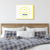 Entwurf für eine Flagge auf der Insel Rhode Leinwanddruck (Insitu (Schlafzimmer))