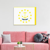 Entwurf für eine Flagge auf der Insel Rhode Leinwanddruck (Insitu (Wohnzimmer))