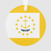 Entwurf für eine Flagge auf der Insel Rhode Ornament (Rückseite)