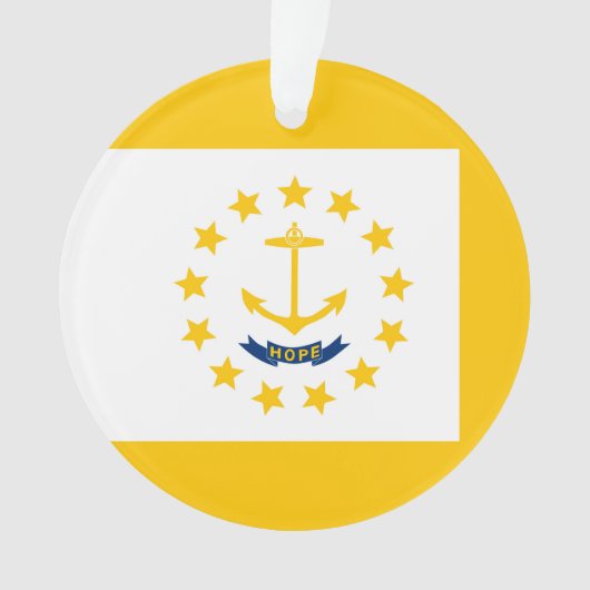 Entwurf für eine Flagge auf der Insel Rhode Ornament (Vorderseite)