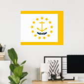 Entwurf für eine Flagge auf der Insel Rhode Poster (Heimbüro)
